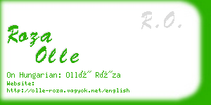 roza olle business card